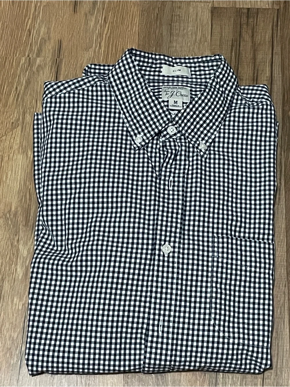 J.Crew Secret Wash Men’s Slim Organic Cotton Button Down, size M
